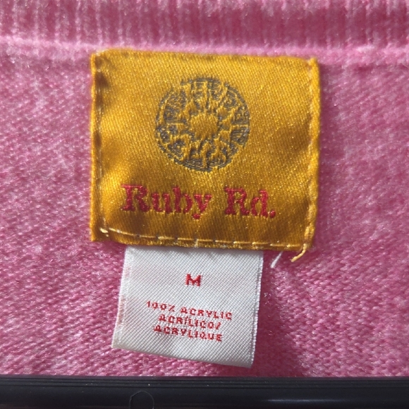 Ruby Rd. Pink Ruffle Accent Blouse - Picture 2 of 2